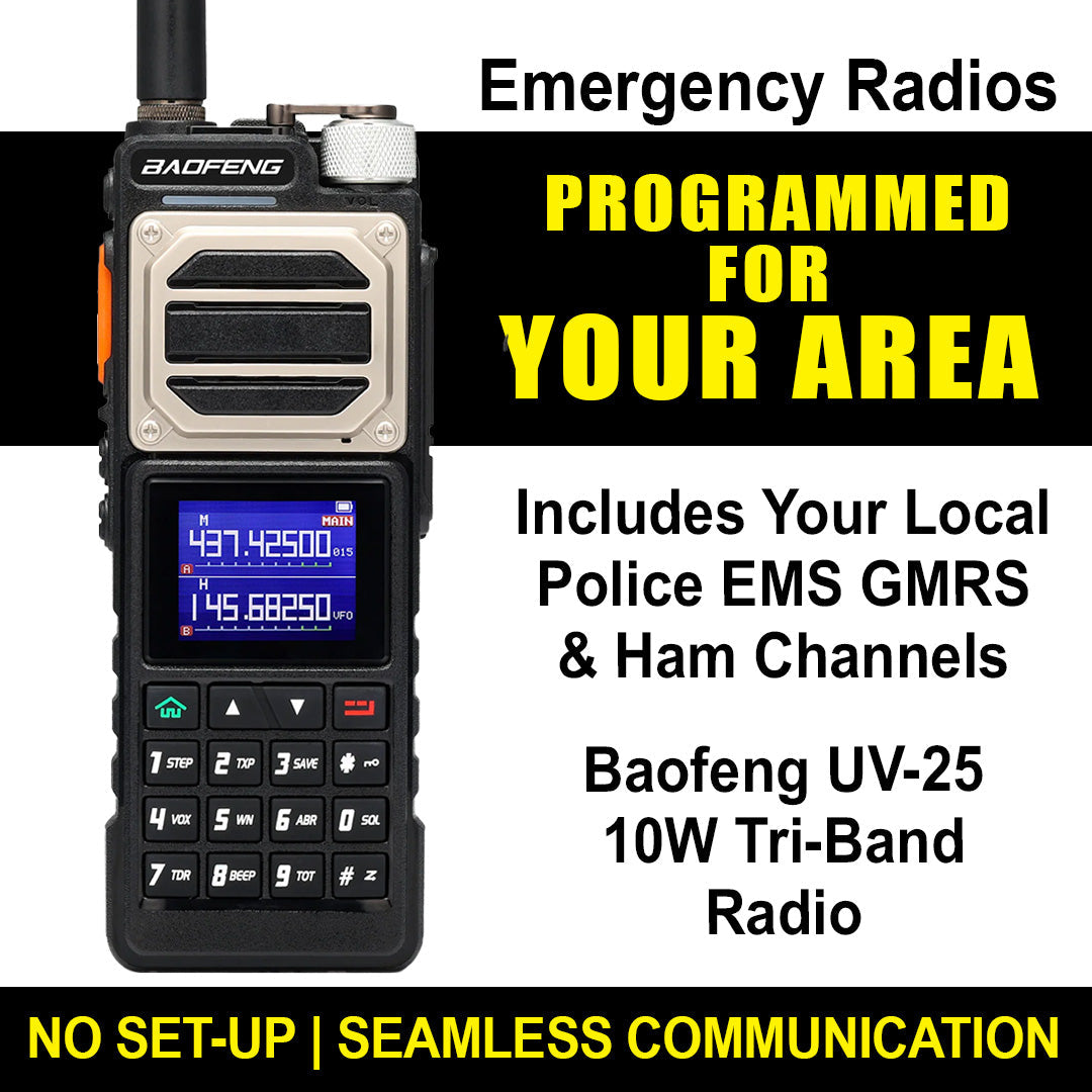 Pre-programmed GMRS & Ham Radios