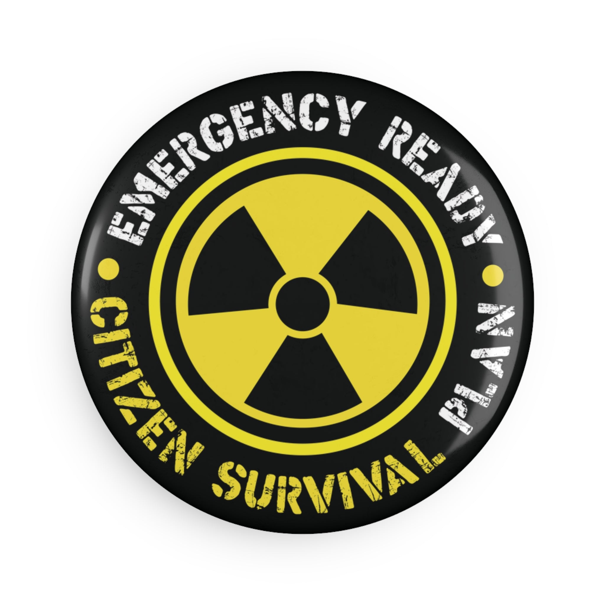 Emergency Ready Button Magnet - Citizen Survival Plan