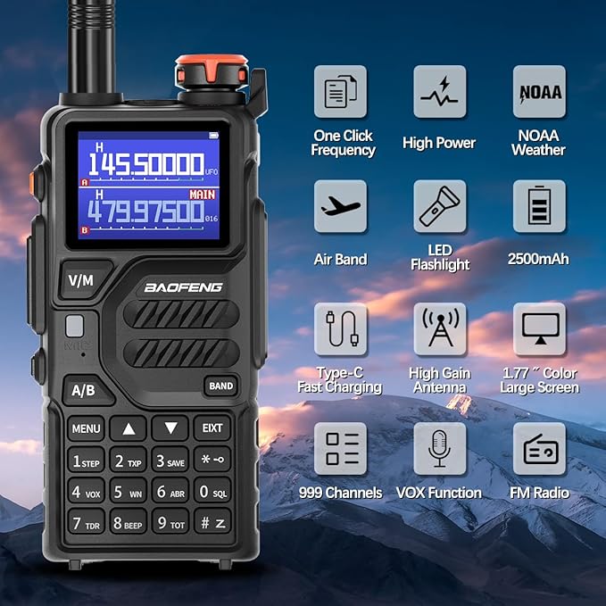 Custom Pre-Programmed Radios For Your Area: Police EMS GMRS Ham Channels | Baofeng K5PLUS 10W Multi-Band Radio