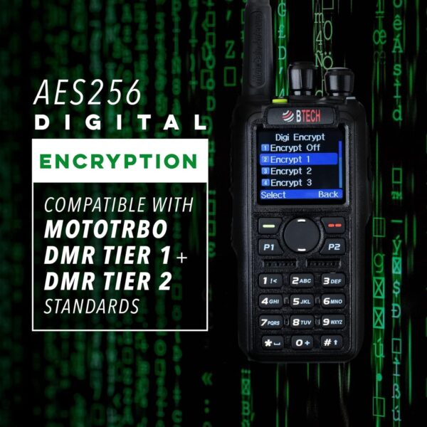 BTECH DMR 6X2 Encrypted Radio — Repeaters Programmed for Your Address & Custom Private Encryption