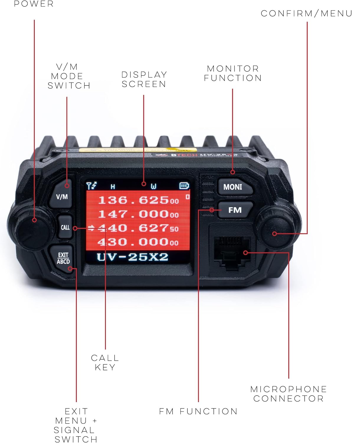 BTECH UV-25X4 25W Mini-Mobile Radio — Custom Programmed to Your Address