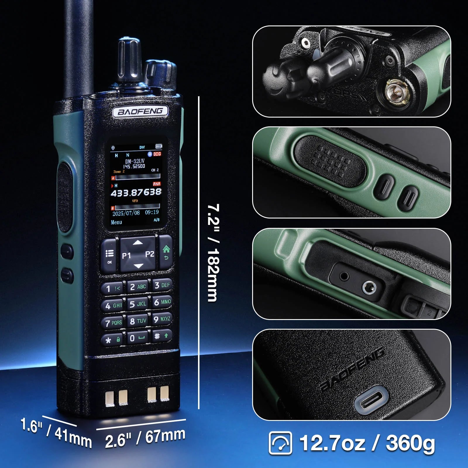 Baofeng DM-32UV 10W DMR Encrypted Radio — Repeaters Programmed for Your Address & Custom Private Encryption