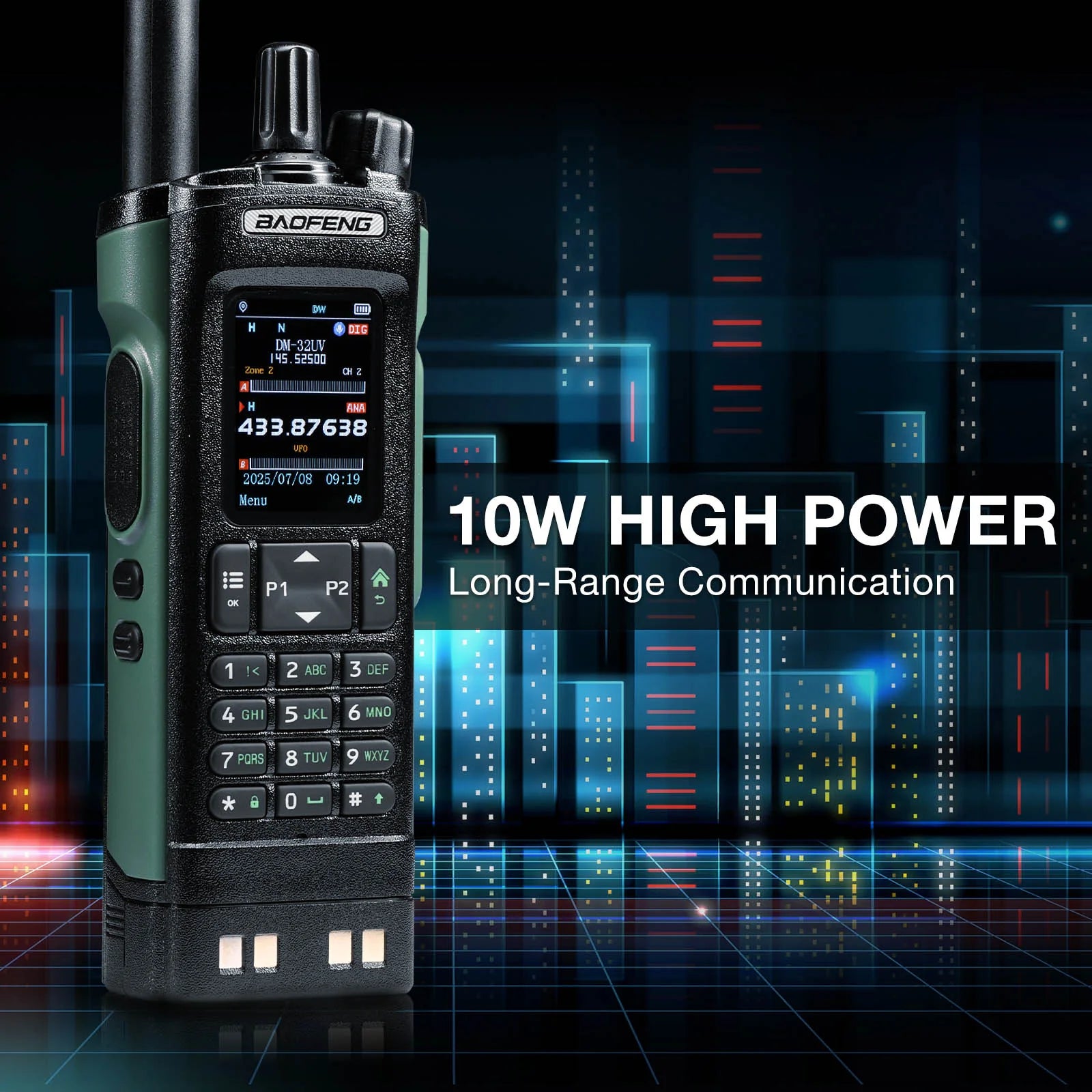 Baofeng DM-32UV 10W DMR Encrypted Radio — Repeaters Programmed for Your Address & Custom Private Encryption