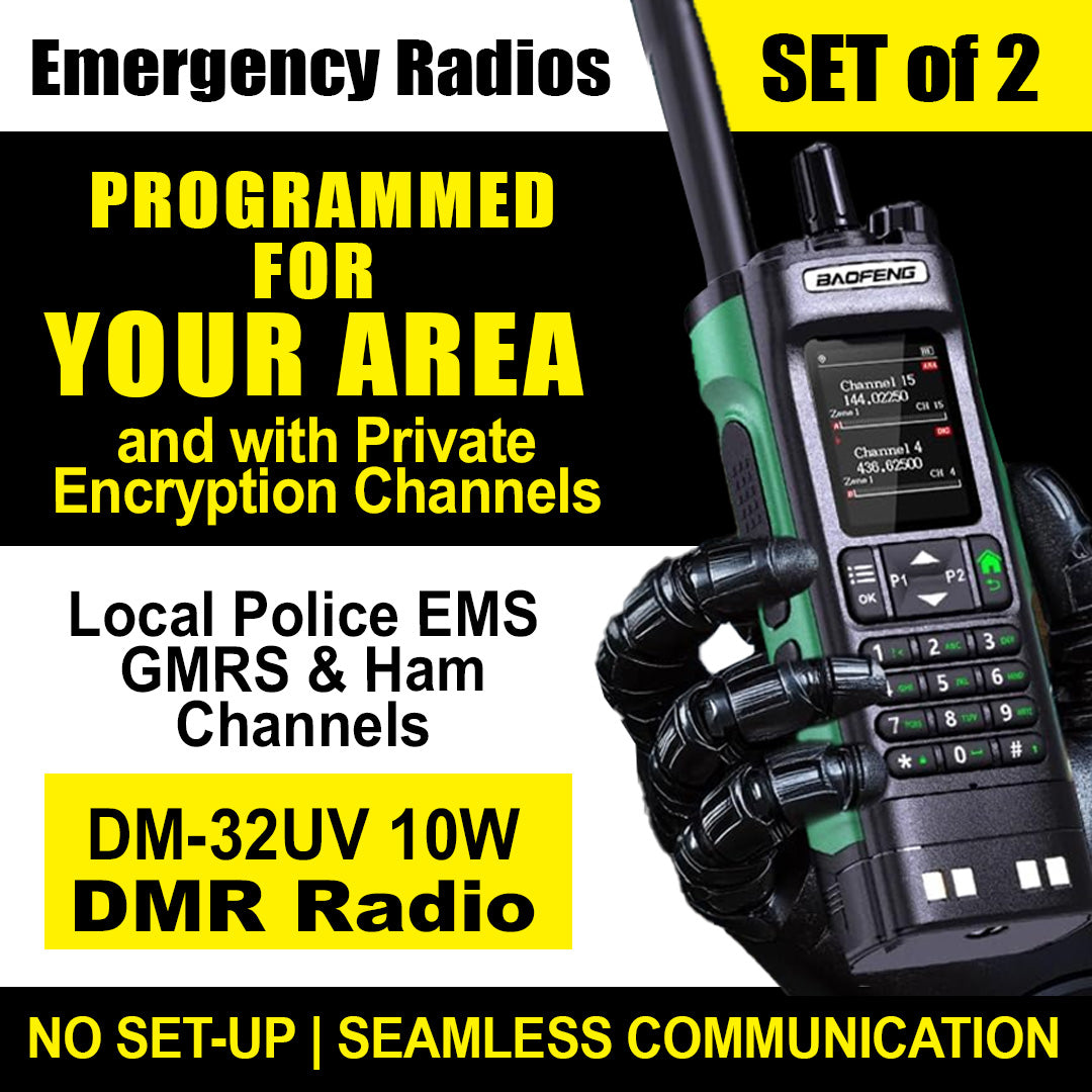 Baofeng DM-32UV 10W DMR Encrypted Radio — Repeaters Programmed for Your Address & Custom Private Encryption