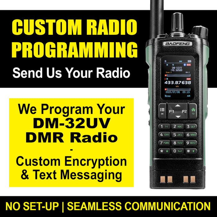 Encrypted Radio Programming Services - We Program Your DM32UV Radio